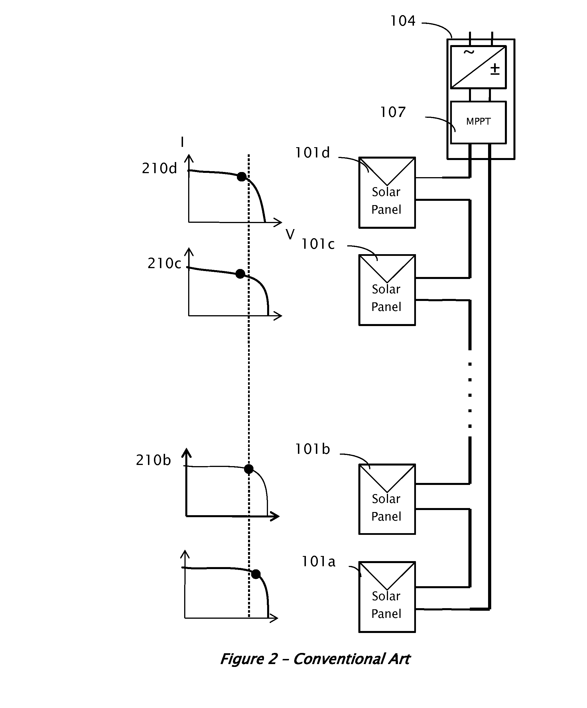 Circuit for interconnected direct current power sources