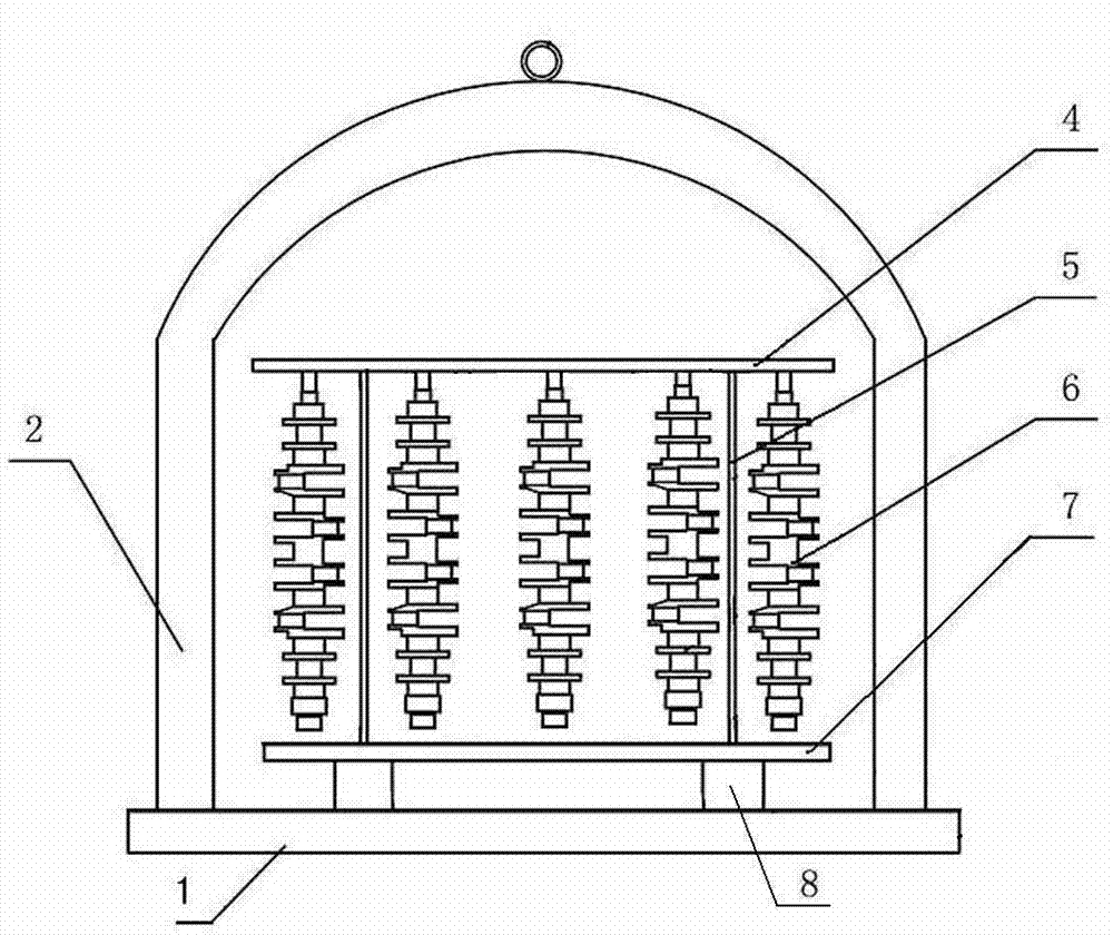 Ion nitriding tool for marine crankshaft