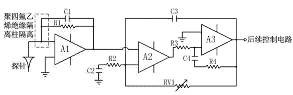 Low-noise, high-bandwidth tunnel current preamplifier circuit