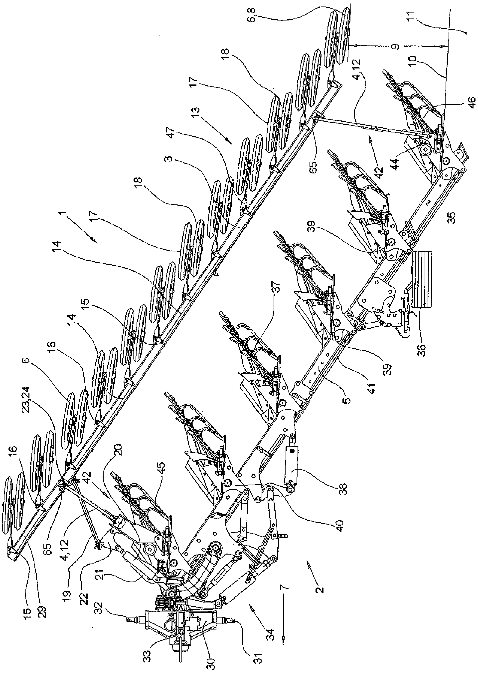 Integrated soil-tilling apparatus for rotary ploughs