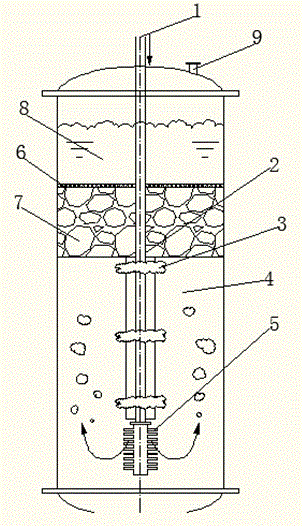 Gas-lifting type two-phase partition membrane bioreactor