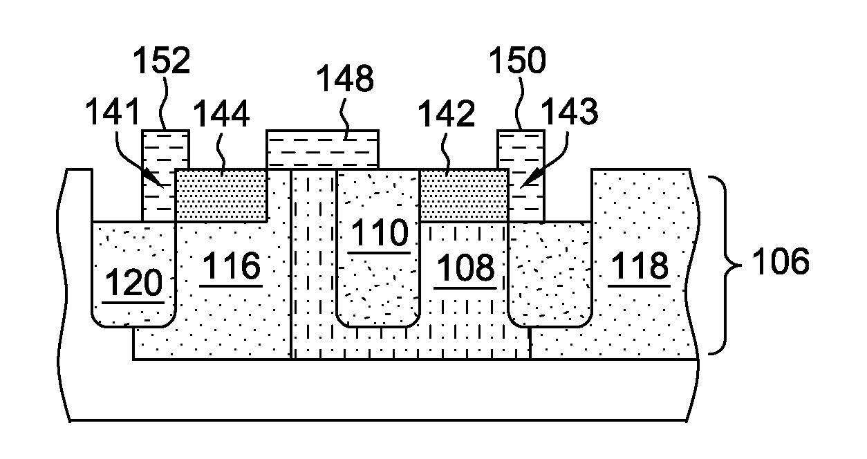 Non-planar semiconductor structure with preserved isolation region