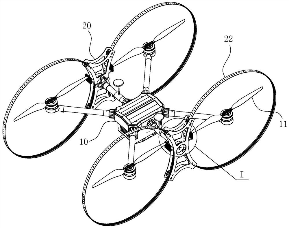 A hollow wheel multi-rotor flying vehicle