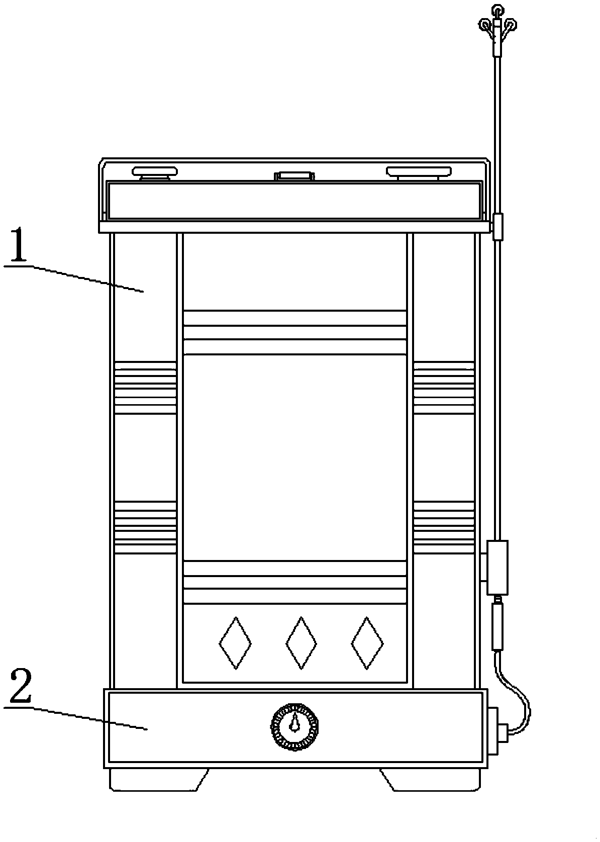 Multi-spray-head pesticide spraying device for sealwort plantation