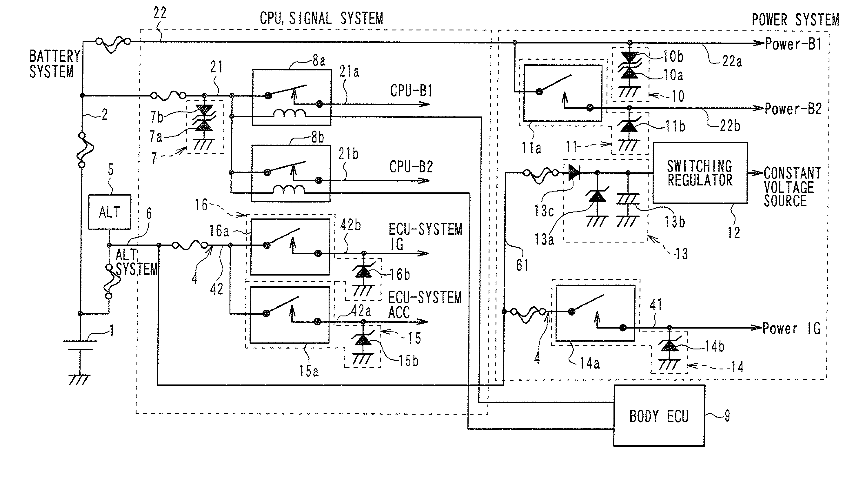 Vehicular power supply circuit