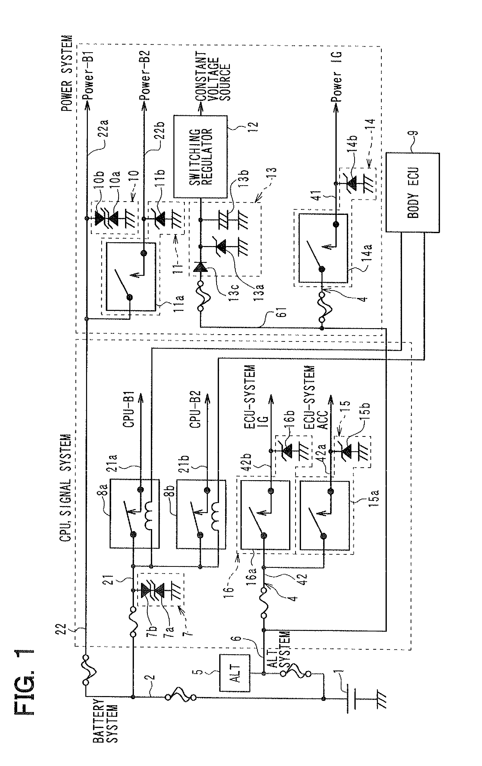 Vehicular power supply circuit