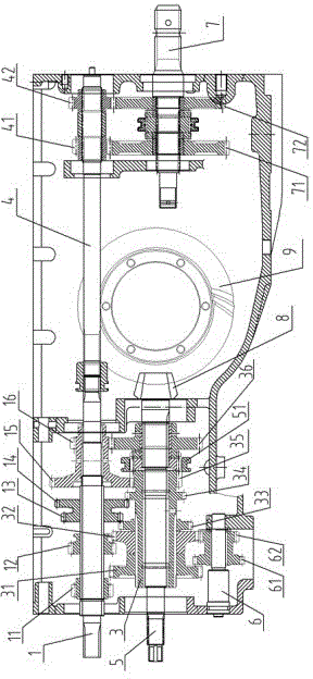 Transmission for tractor