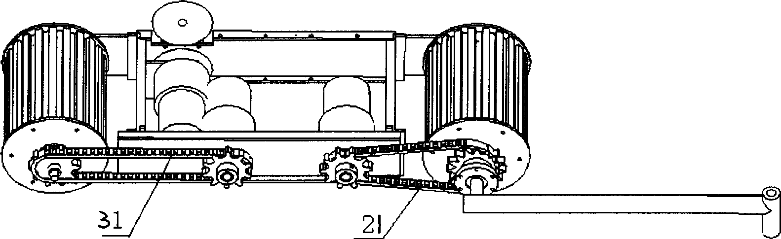 Deformable crawler-type running mechanism