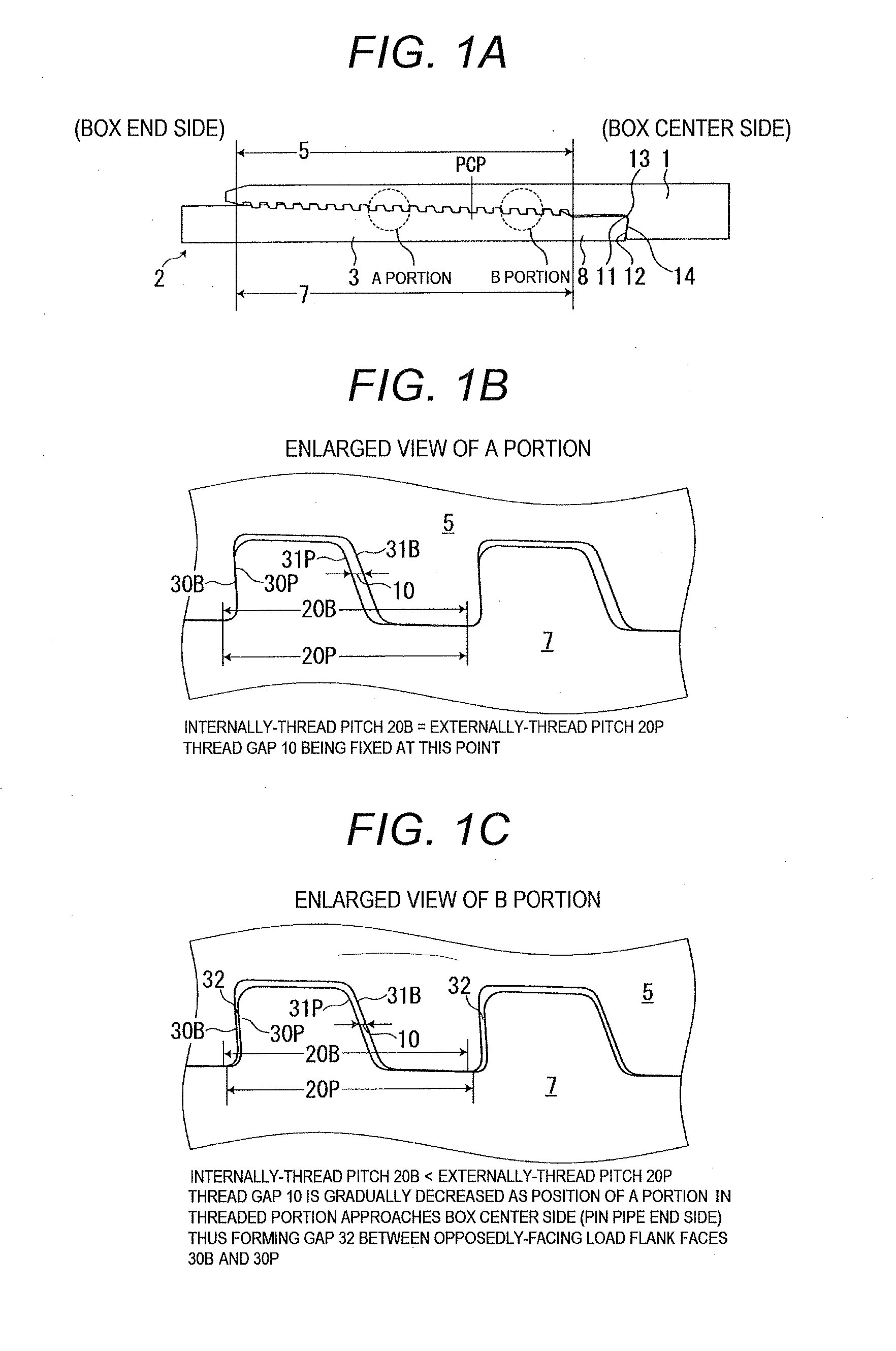 Threaded joint for oil country tubular goods (as amended)