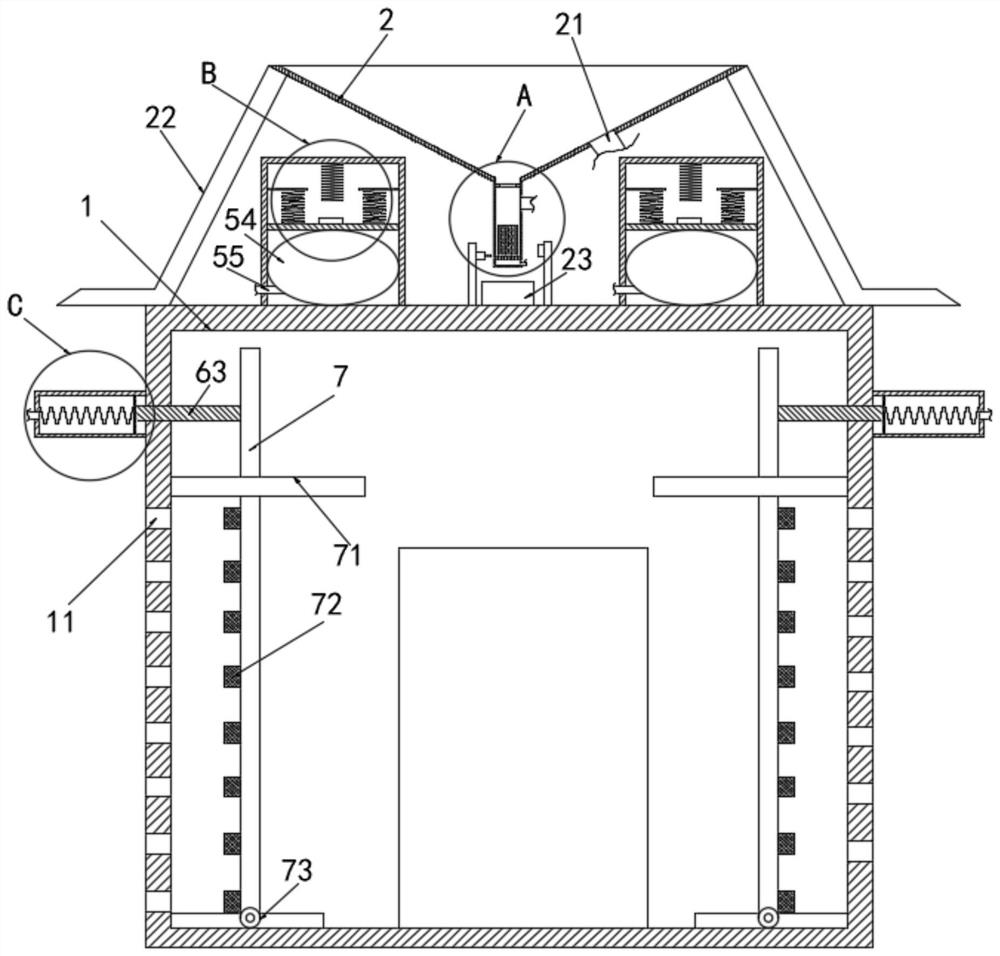Alternating-current power distribution equipment capable of preventing rainwater from permeating