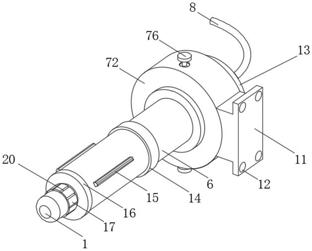 Temperature sensor facilitating core pulling