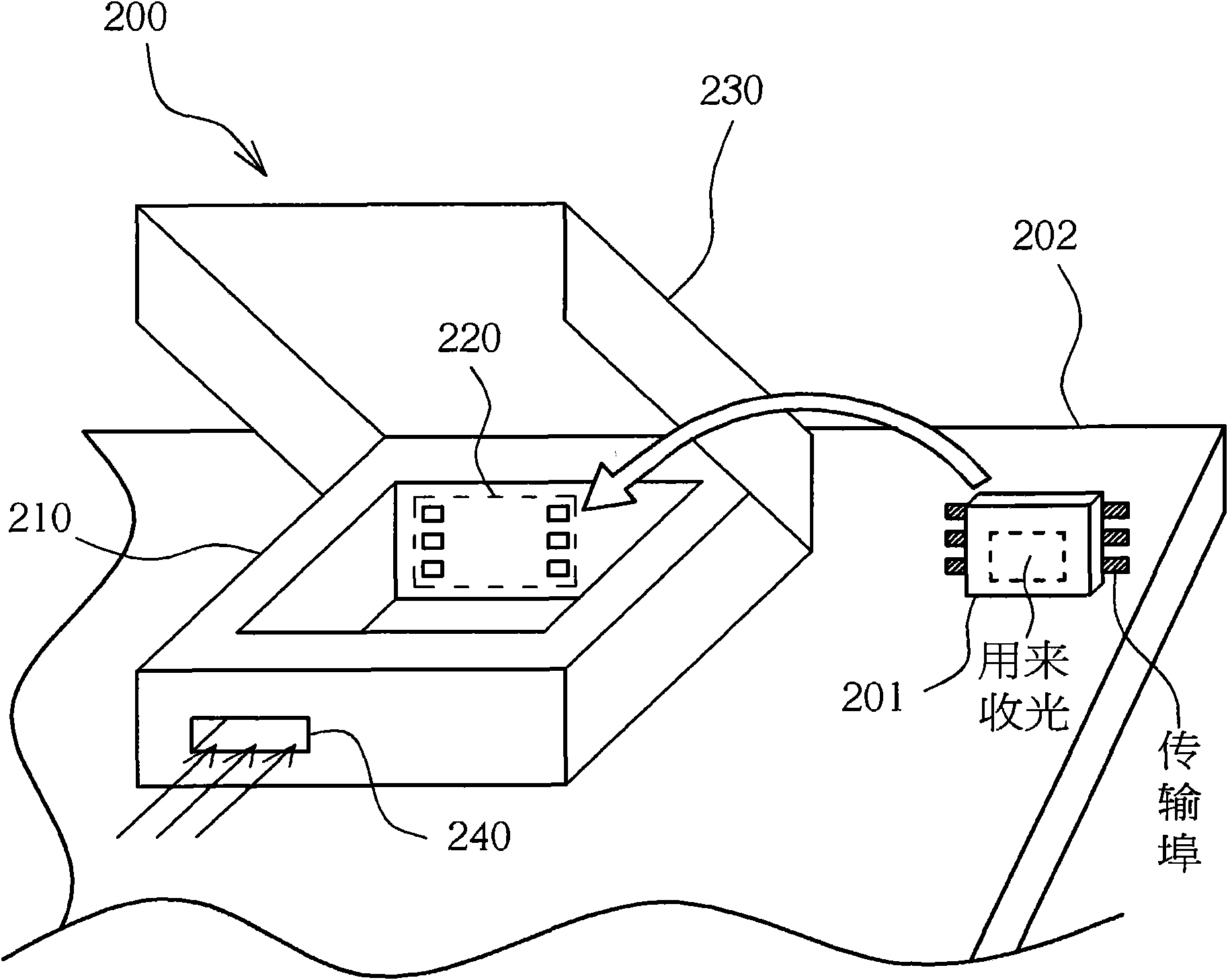 Connector for optical sensor and substrate, method for manufacturing optical sensor