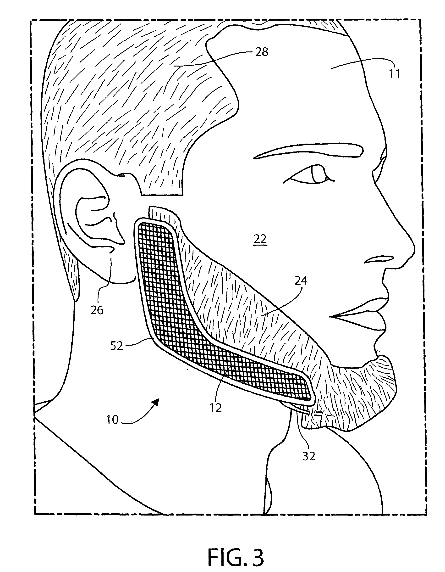 Facial hair trimming template and method