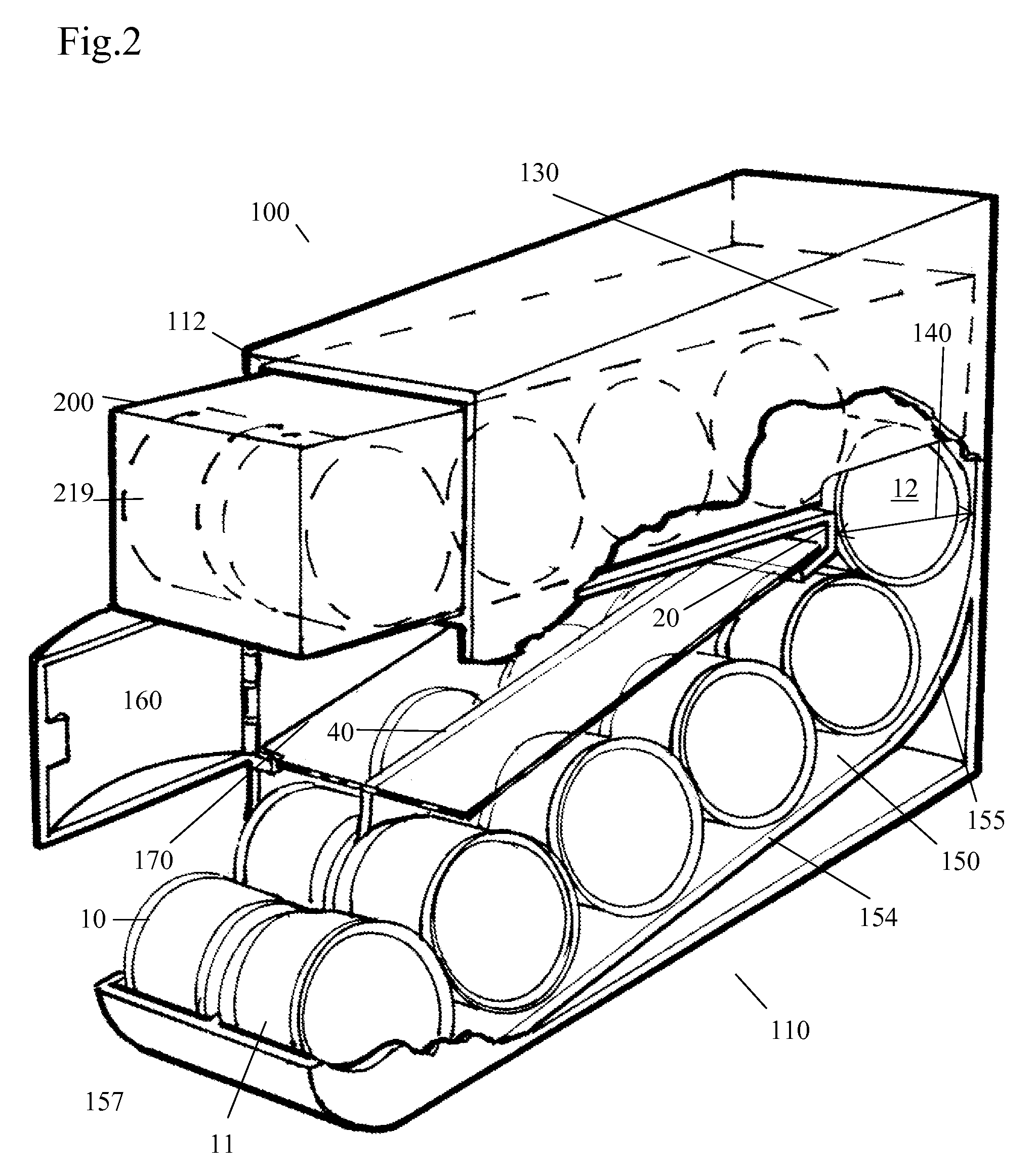 Product dispenser assembly and cartridge for holding product