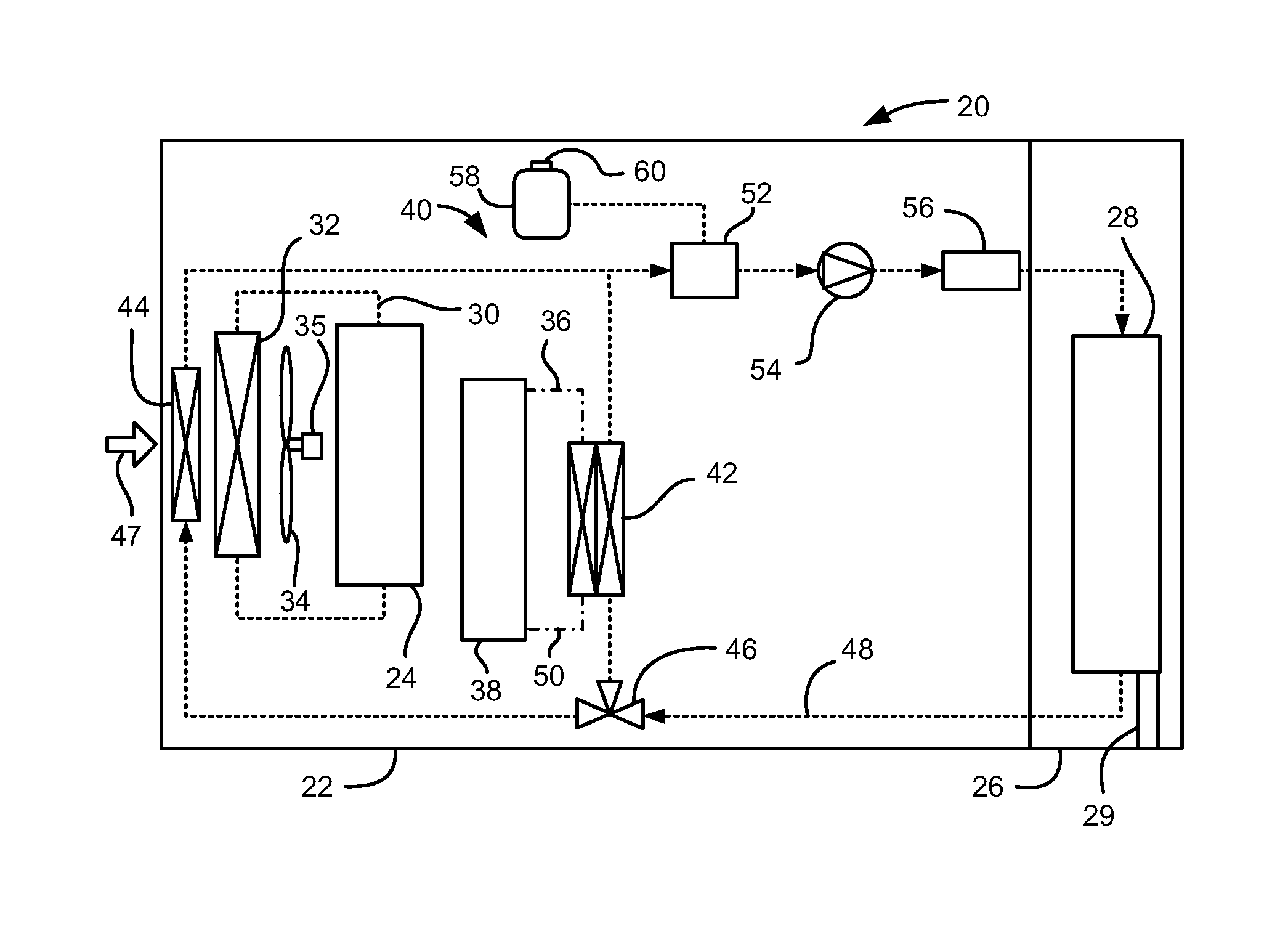 Battery thermal system for vehicle