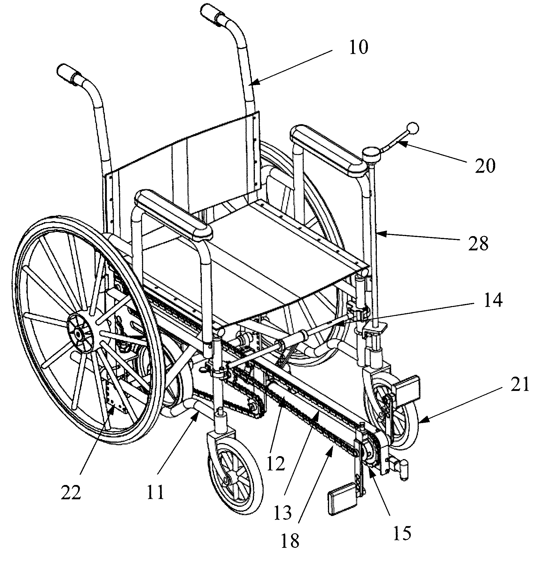 Wheelchair propulsion and exercise attachment