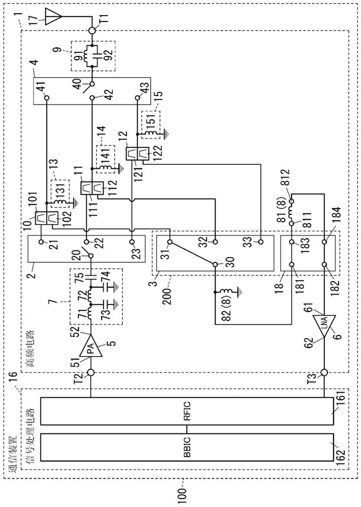 High-frequency circuit and communication device