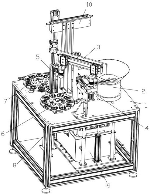 Automatic ring sleeving and assembling equipment for vehicle calipers