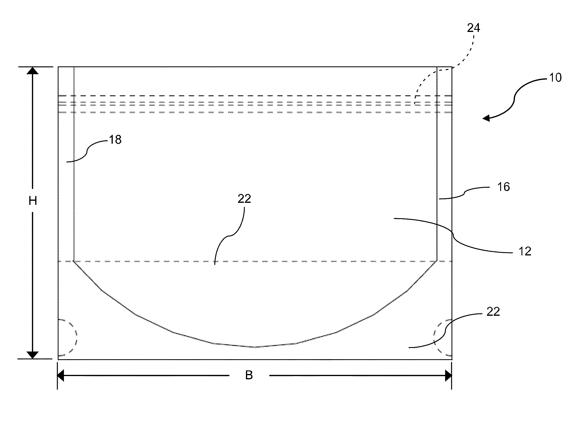 Flexible package and method of forming a cuff