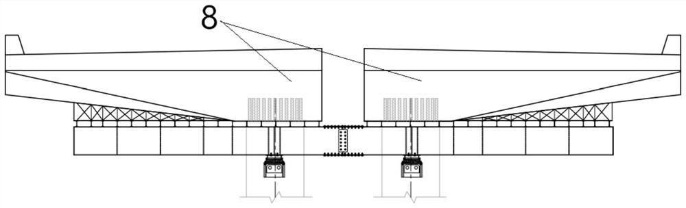 Pier and beam integrated bridge girder erection machine and hole passing construction method