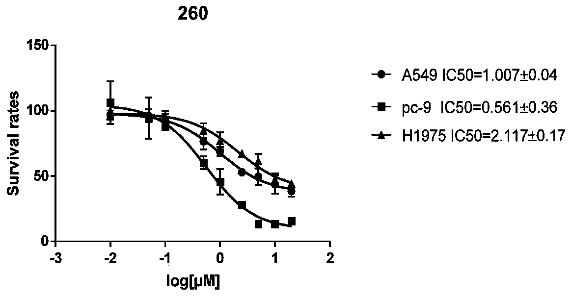 Small molecular compound cyy-260 and application thereof in preparation of antitumor drugs