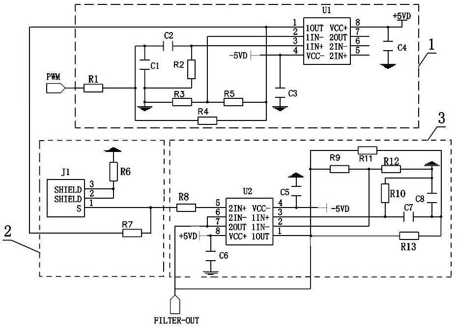 Liquid level detection circuit module based on MCU