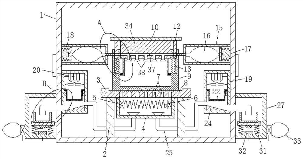 Heat treatment device capable of achieving rapid cooling and used for lead-zinc alloy aerospace plate machining