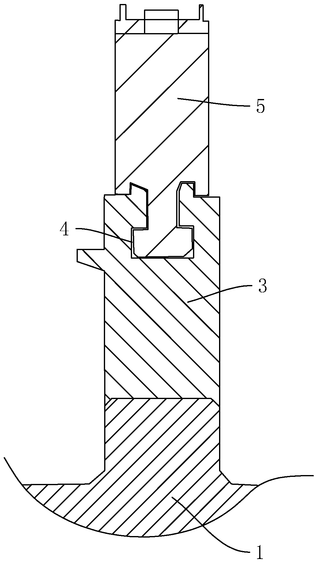 Turbine rotor fork-shaped blade mounting structure and mounting method thereof