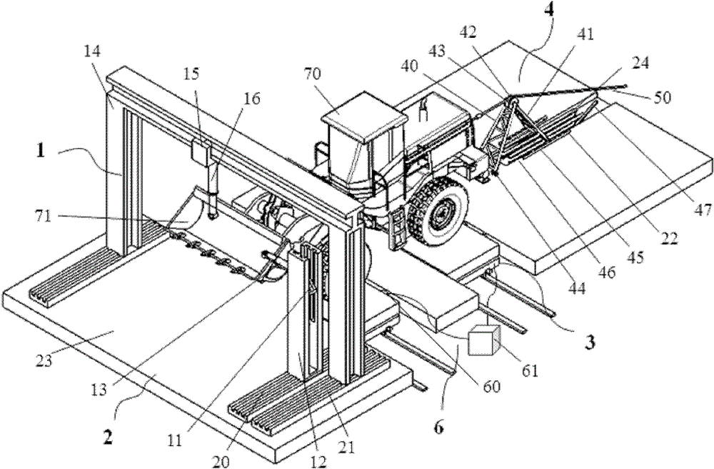 Multi-operating condition extreme load testing system and method for wheel loader transmission system