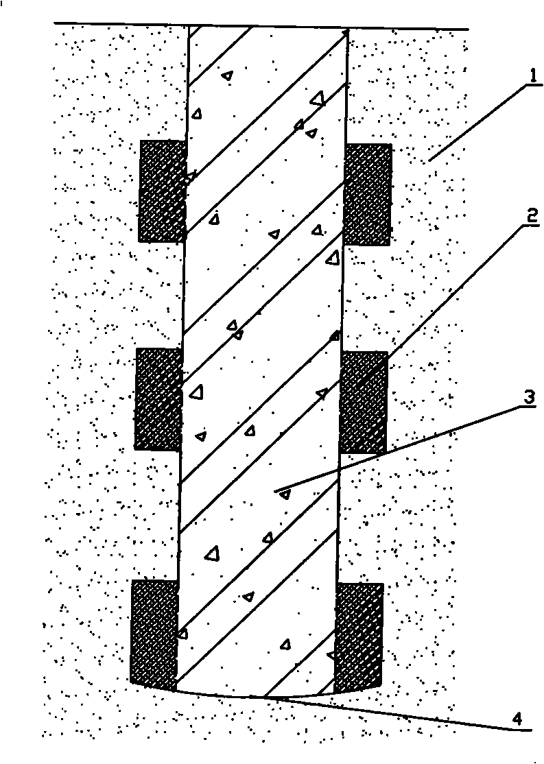 Concrete and induration formed composite type pile and its manufacture method