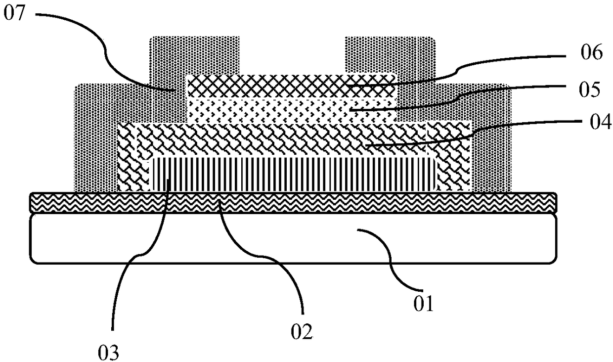 PEN flexible substrate transparent thin film transistor and preparation method thereof