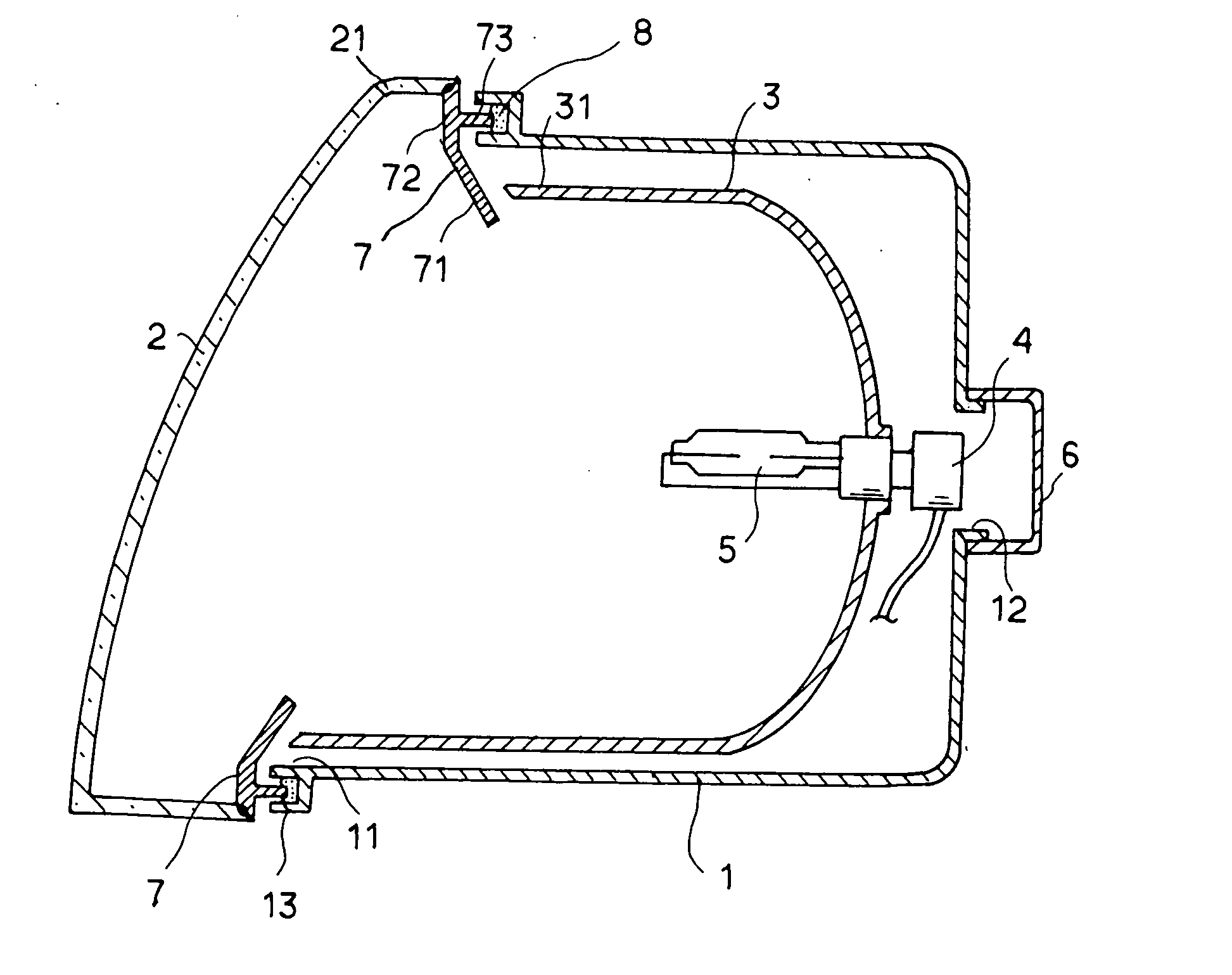 Vehicular lamp having a removable lens with an extension reflector