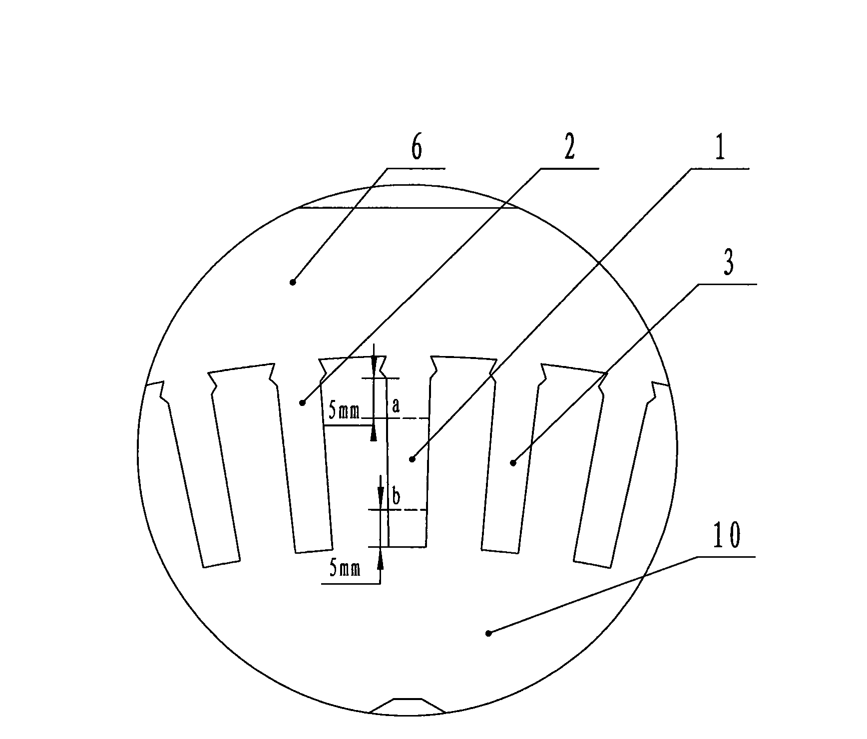 Detection method of armature stamping trough position degree
