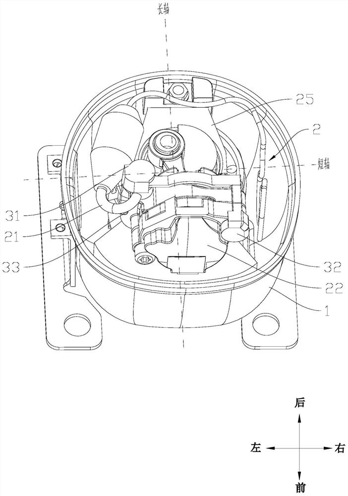 Compressor anti-collision structure, compressor and temperature adjustment equipment