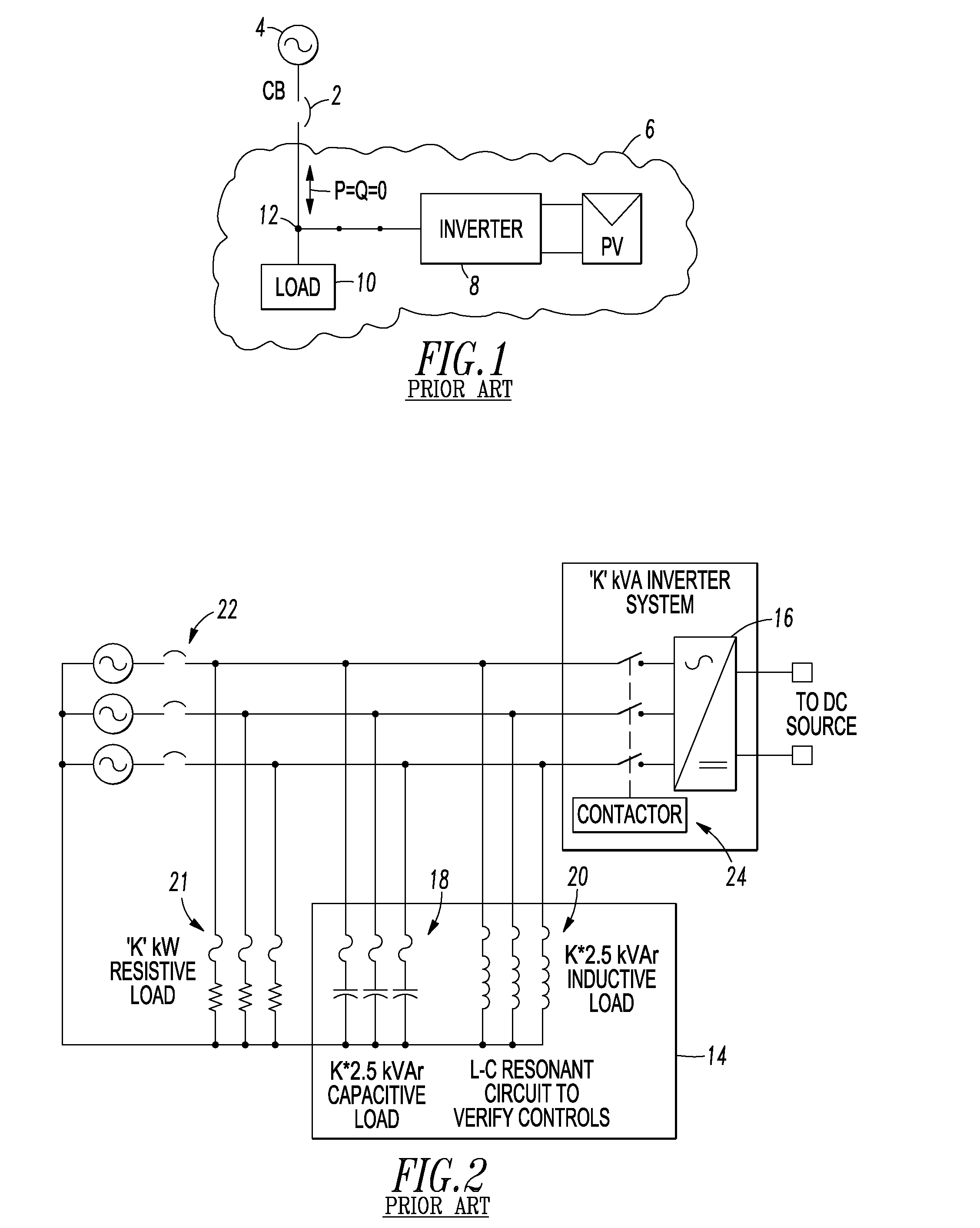 Method and area electric power system detecting islanding by employing controlled reactive power injection by a number of inverters