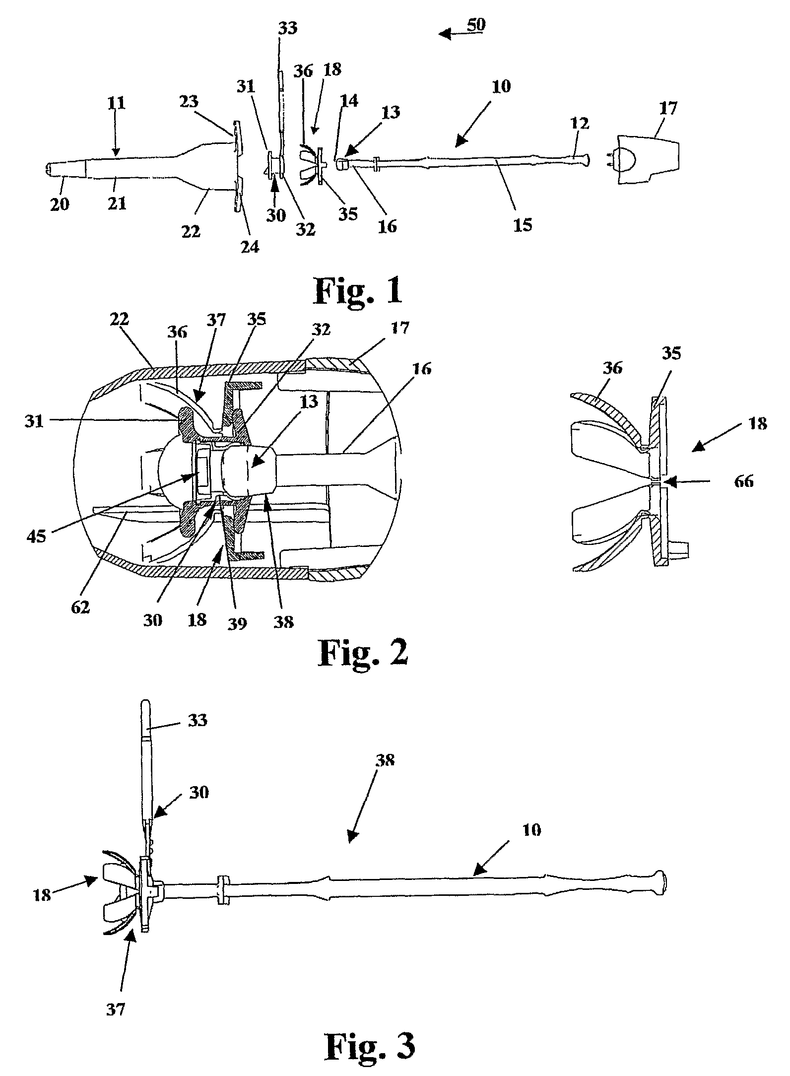 Method and device for securely loading and mounting a tubular device in a flexible wall and manufacturing method for said loading device
