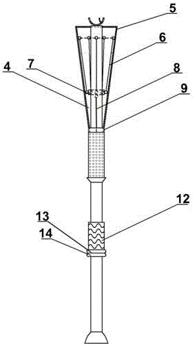 Clothes supporting rod capable of wringing