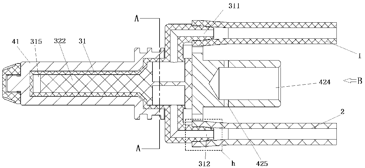 An internal liquid-cooled conductive contact and connector