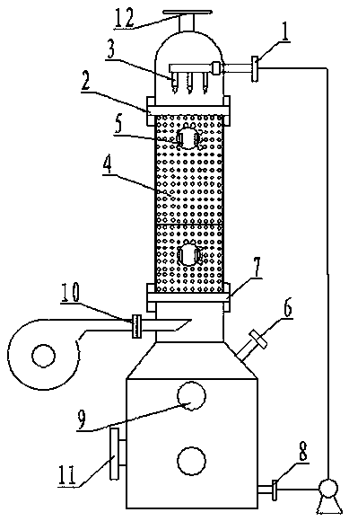 Polypropylene exhaust gas packing spray tower