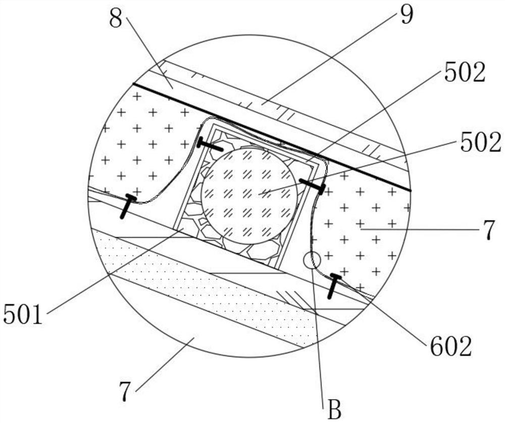 Aeration type concrete protection slope