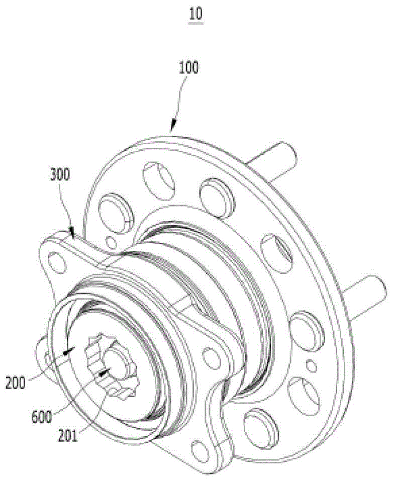 Wheel bearing connection structure