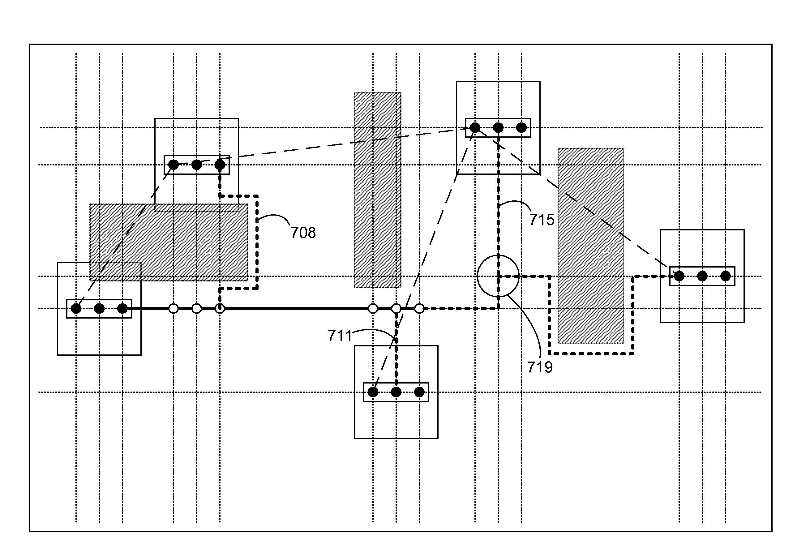 Automatic routing system with variable width interconnect