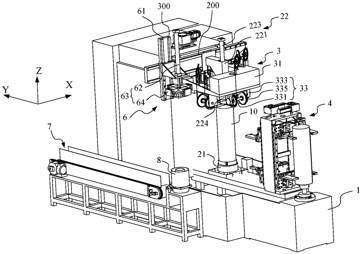 Silicon rod squaring equipment, silicon rod squaring method and flaw piece unloading device