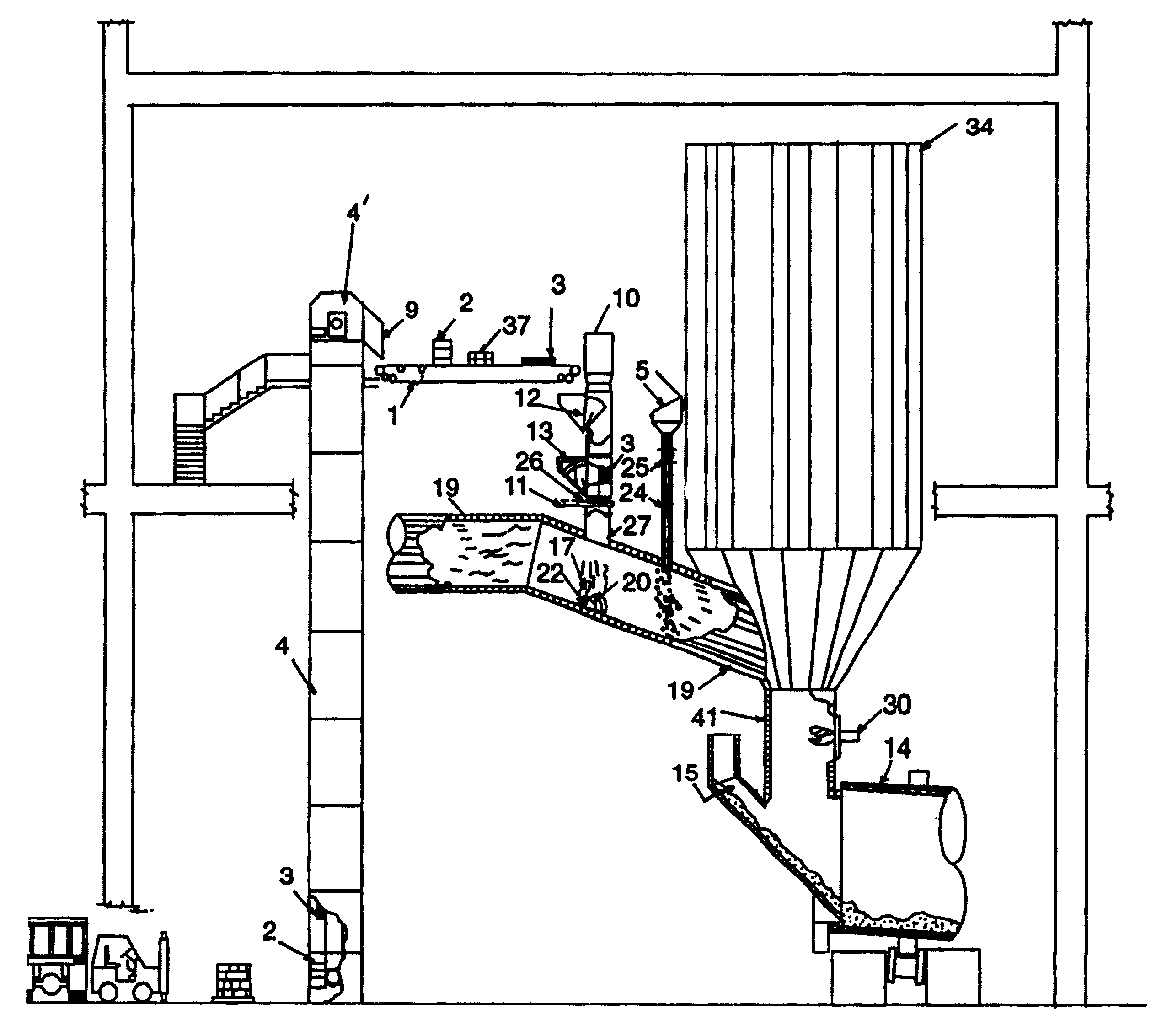 Method and apparatus for recovering energy from wastes by combustion in industrial furnaces