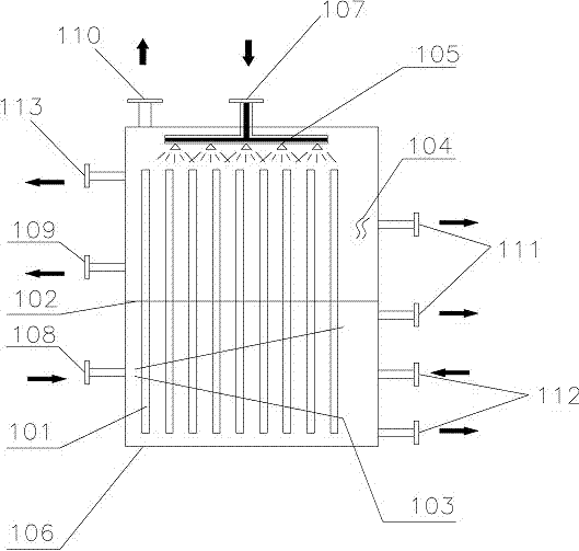 Low-temperature multiple-effect heat pipe type evaporator