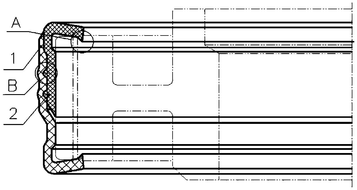 Protection method with sealing structure and sealing protection tool