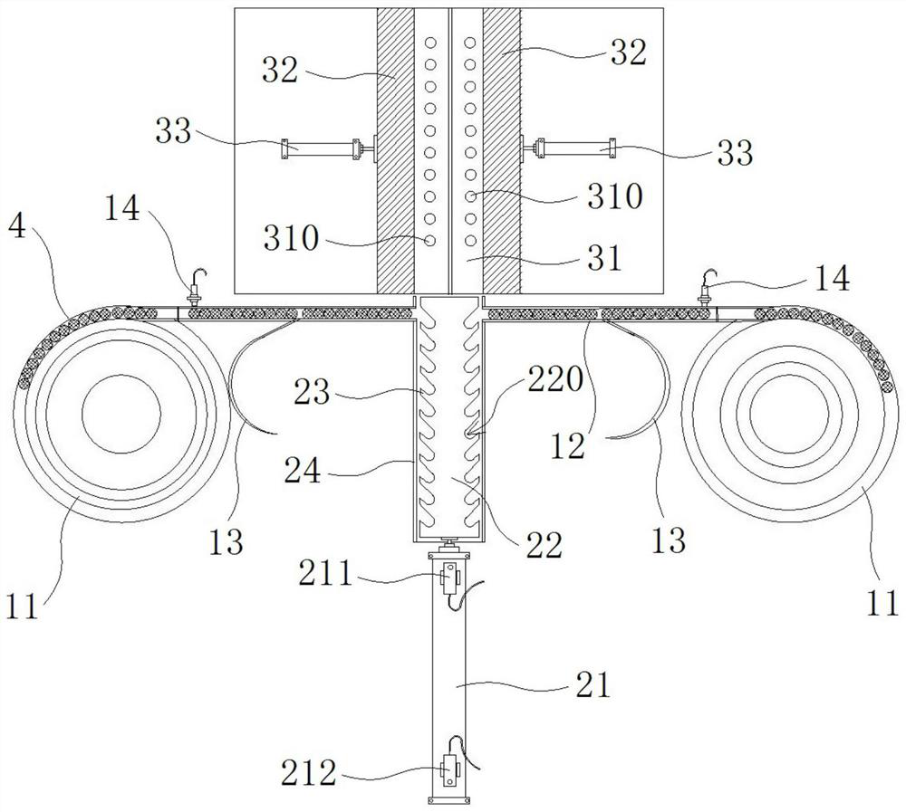 Material arrangement mechanism of packaging machine