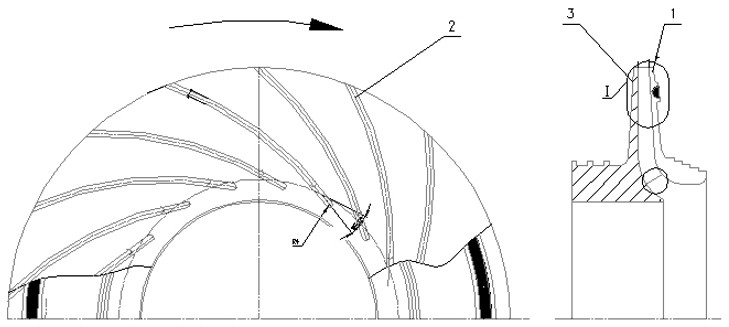 A narrow-channel binary working wheel for a turbocompressor and its manufacturing method