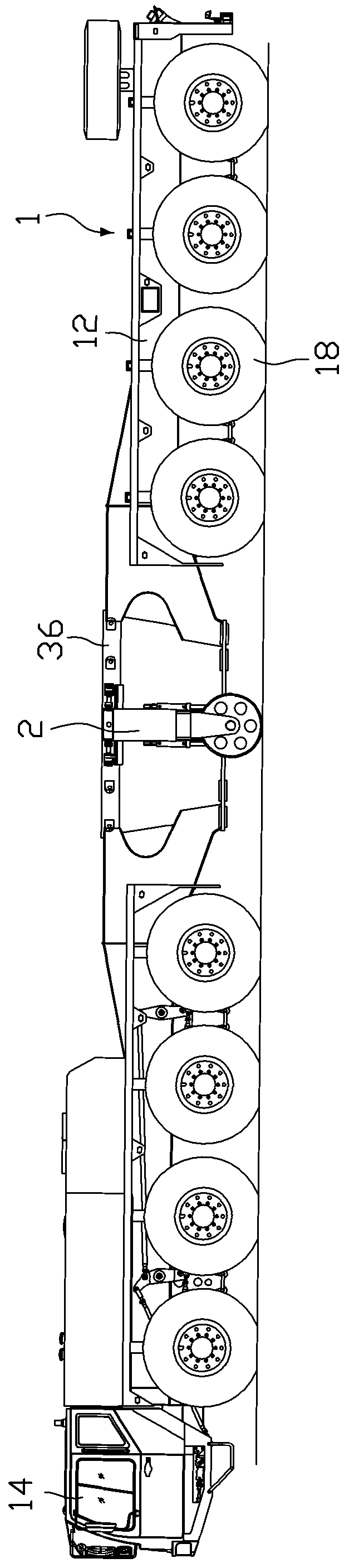 Auxiliary supporting device of crane and crane with auxiliary supporting device
