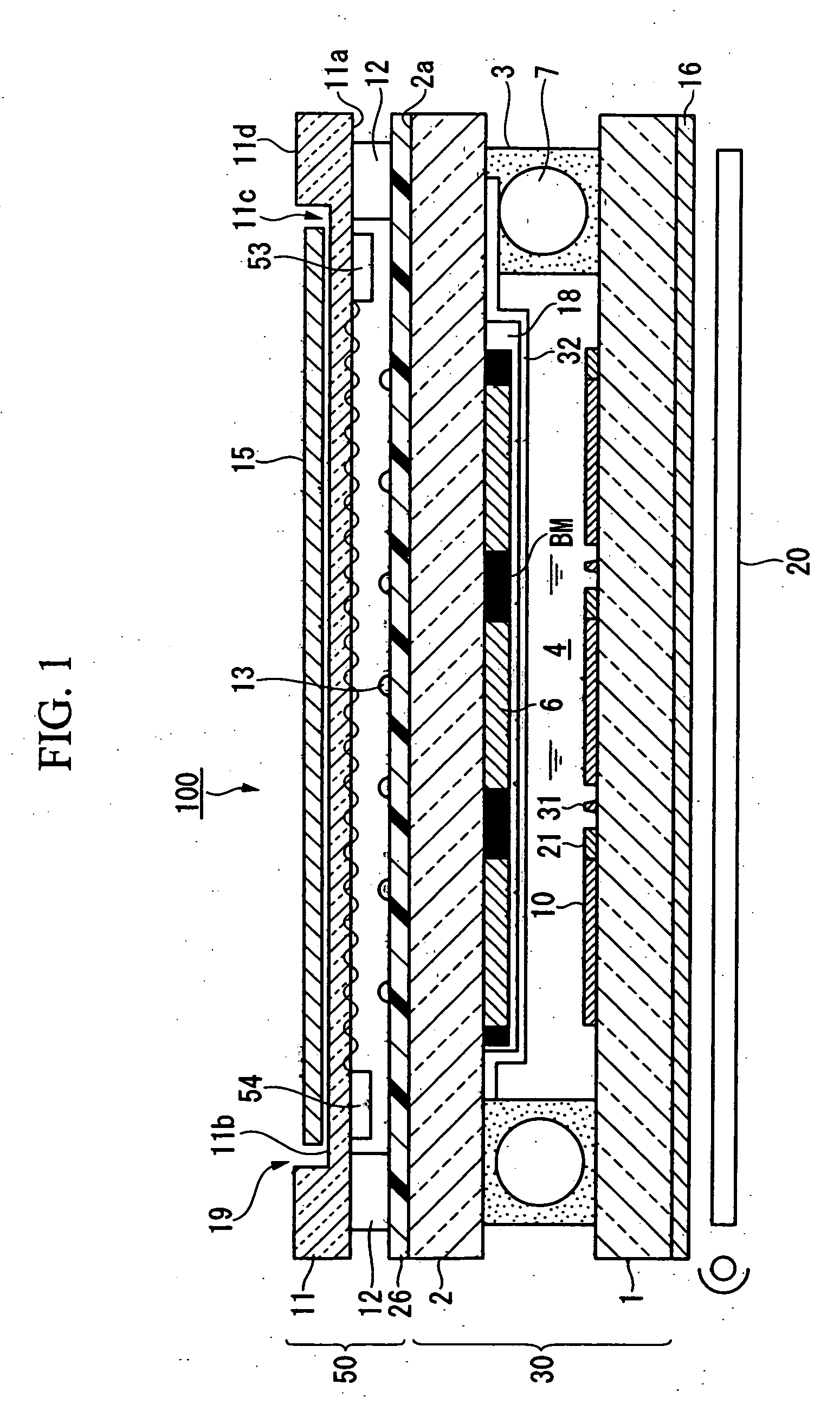 Touch panel, electro-optic device, manufacturing method for electro-optic device and electronic device
